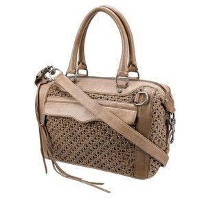 Rebecca Minkoff Brown Woven Leather Satchel
